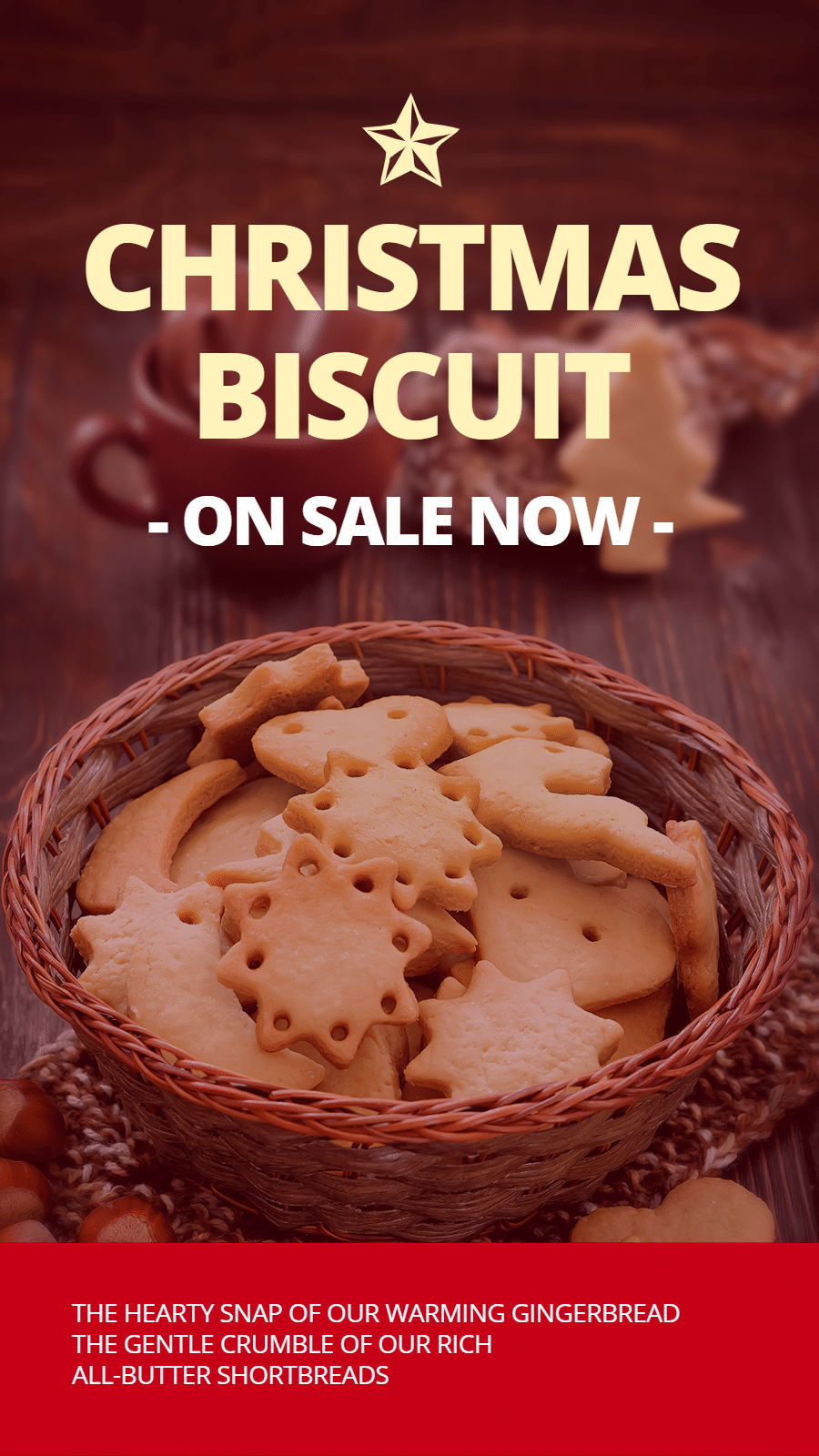 Simple Christmas Biscuit Discount Ecommerce Story