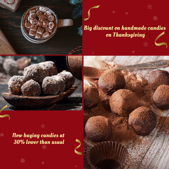 Simple Style Thanksgiving Handmade Candies Discount Ecommerce Story预览效果