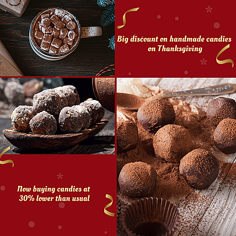 Simple Style Thanksgiving Handmade Candies Discount Ecommerce Story