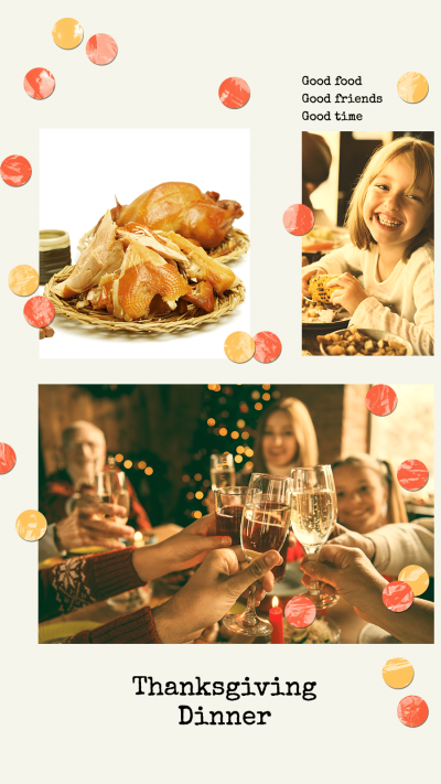 Simple Home Thanksgiving Dinner Photos Instagram Story