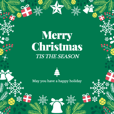 Merry Christmas Festival Celebration Card Template Poster Instagram Post
