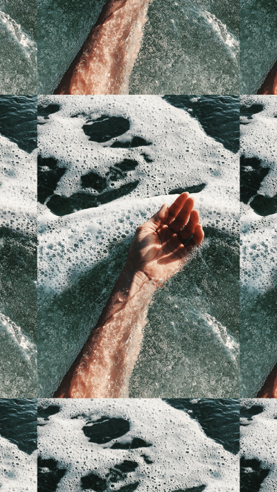 Sea Wave Photos Template Simple Fashion Style Poster Instagram Story