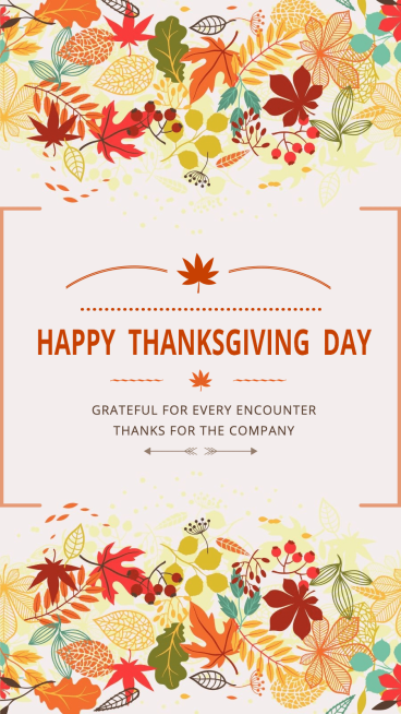 Literary PLants Thanksgiving Greeting Quotes Instagram Story预览效果