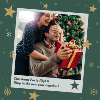Couples Christmas Polaroid Instagram Post