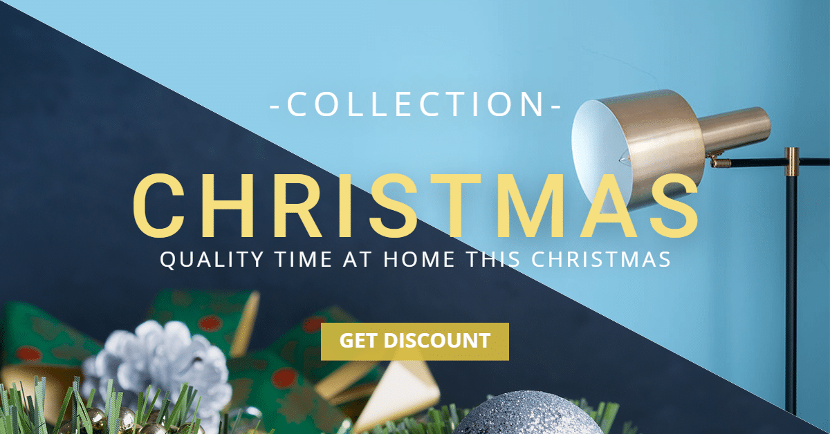 Christmas Home Collection Discount Ecommerce Banner预览效果