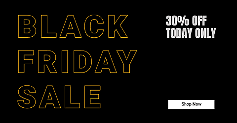 Gold Color Text Simple Black Friday Promotion Ecommerce Banner