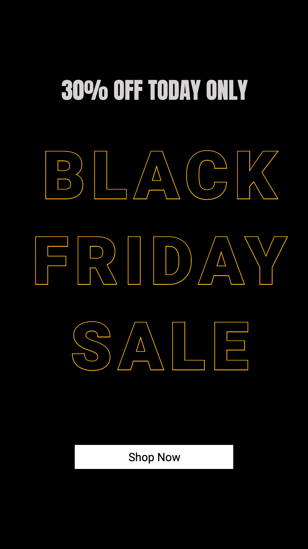 Pure Black Background Simple Black Friday Promotion Ecommerce Story预览效果