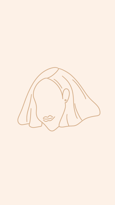 Minimalist Line Drawing Woman Portrait Instagram Highlight