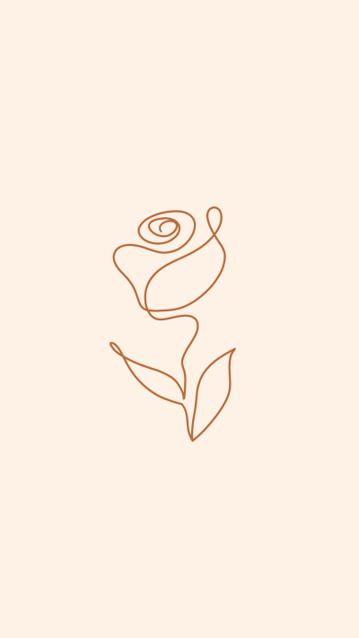 Minimal Line Drawing Rose Art Illustration Instagram Highlight