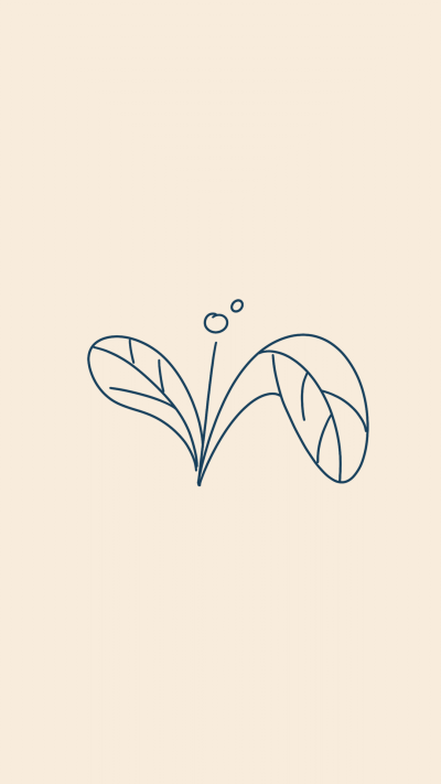 Minimalist Hand Painted Leaf Illustration Instagram Highlight