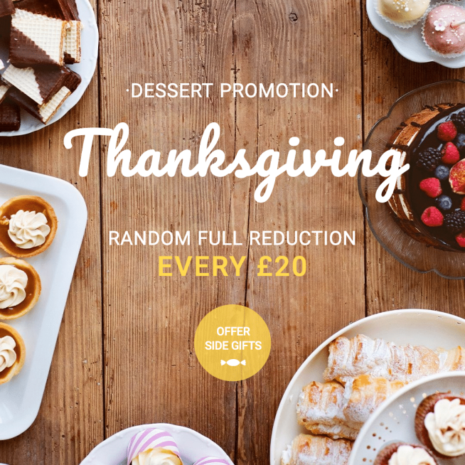 Simple Thanksgiving Dessert Promotion Ecommerce Product Image预览效果