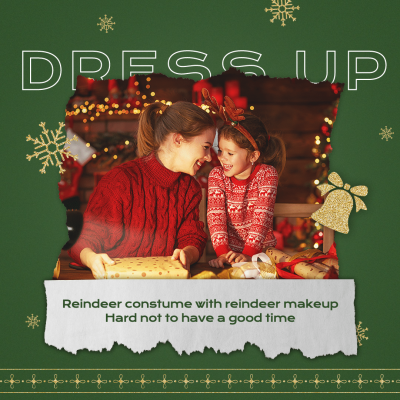 Creative Christmas Family Constume Display Instagram Post
