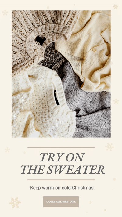 Simple Literary Christmas Women's Sweater Discount Instagram Story