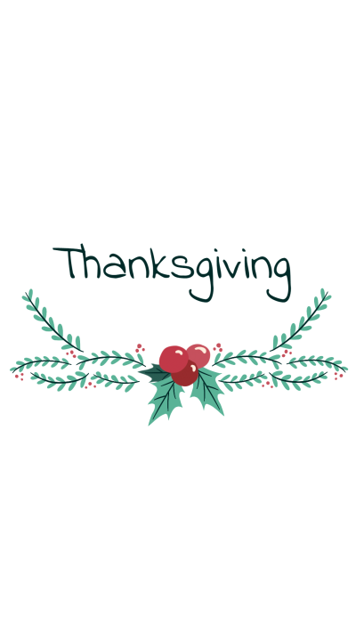 Simple Literary Hand Painted Leaves Thanksgiving Greeting Text Instagram Highlight