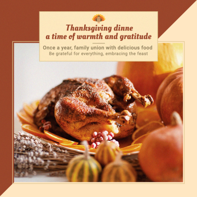Thanksgiving Family Dinner Food Instagram Post