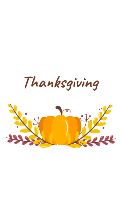 Thanksgiving Pumpkin Decoration Simple Style Poster Instagram Highlight