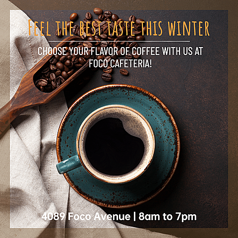 Simple Coffee Introduction Winter Promotion Ecommerce Product Image