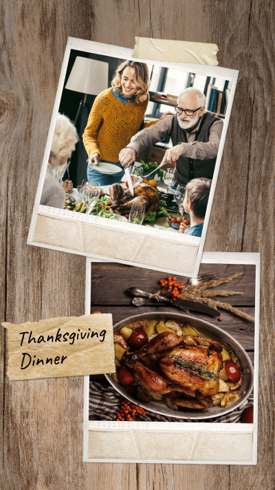 Thanksgiving Dinner Promotion Instagram Story Image