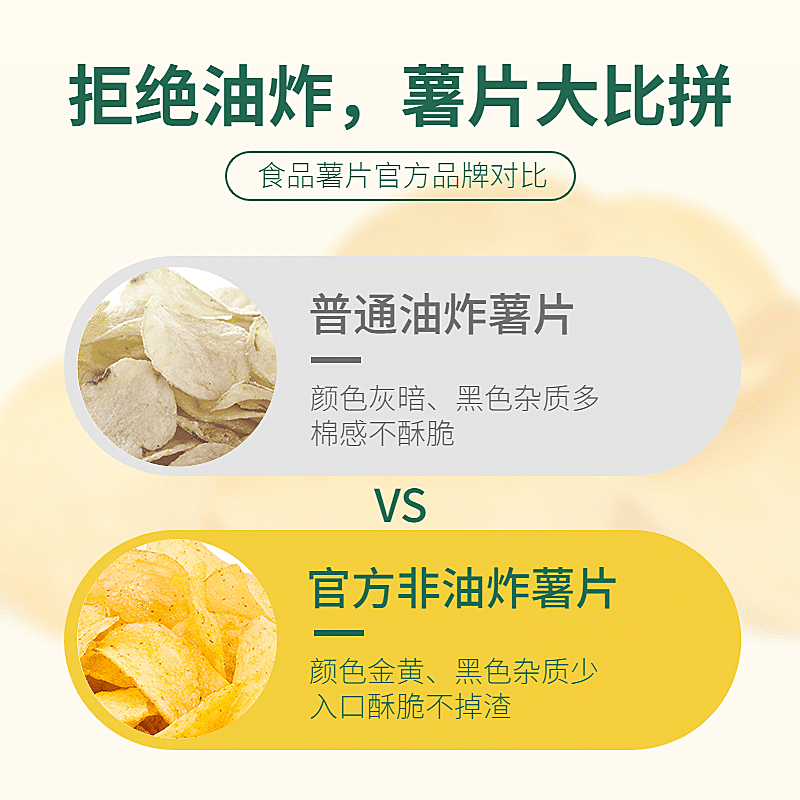 食品零食薯片对比电商直通车主图