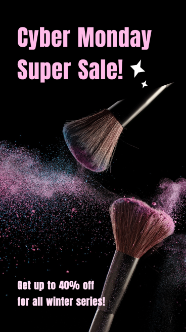 Fashion Cosmetics Brush Cyber Monday Sale Ecommerce Story预览效果