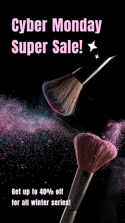 Fashion Cosmetics Brush Cyber Monday Sale Ecommerce Story