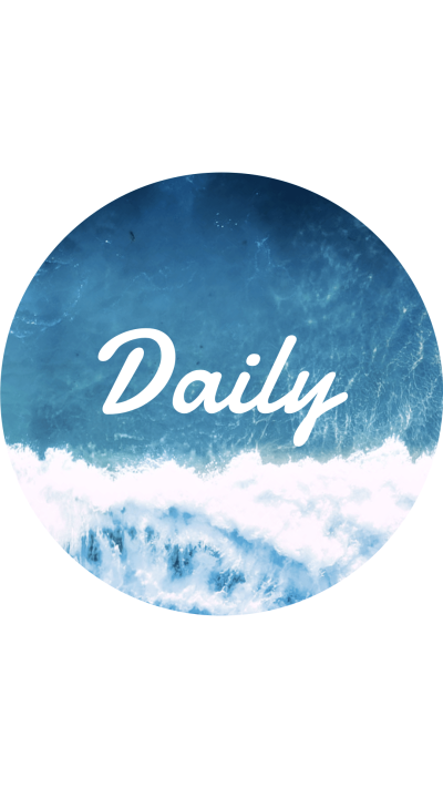 Literary Circle Element Sea Scenery Simple Text Daily Instagram Highlight