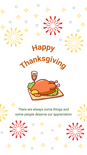 Thanksgiving Festival Celebration Template Simple Fashion Style Poster Instagram Story预览效果