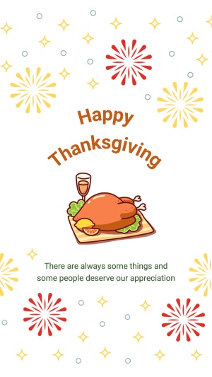 Thanksgiving Festival Celebration Template Simple Fashion Style Poster Instagram Story