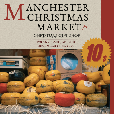 Retro Christmas Gift Shop Market Instagram Post