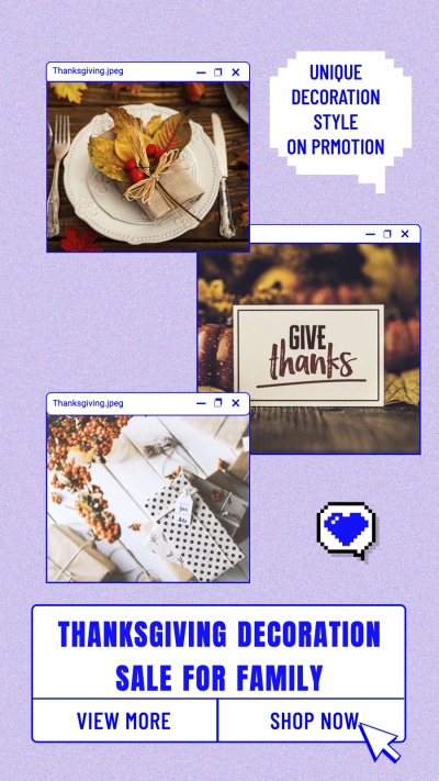 Creative Thanksgiving Home Decor Promo Instagram Story