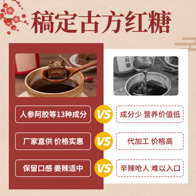 食品红糖产品对比直通车主图预览效果