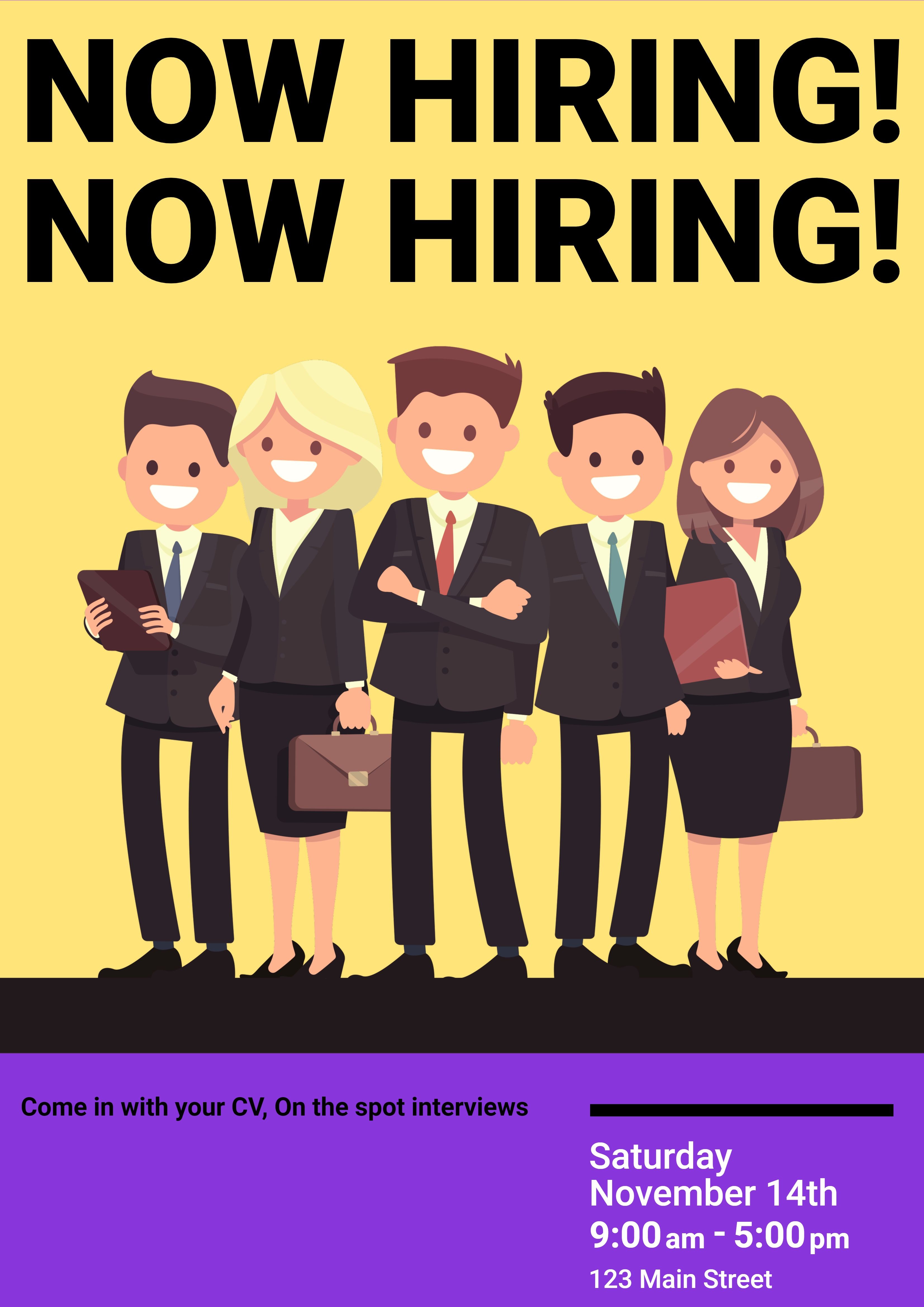 Offline Recruitment Poster Simple Fashion Style Linkdln Post