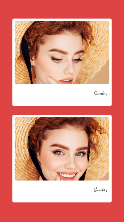 Red Background Female Personal Simle Photos Simple Fashion Style Instagram Story