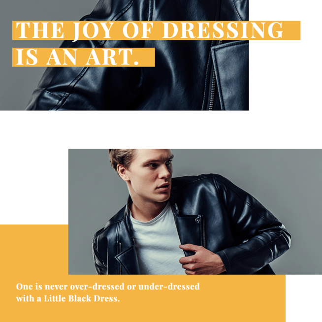Yellow Rectangle Element Fashion Men's Wear New Arrival Display Ecommerce Product Image预览效果