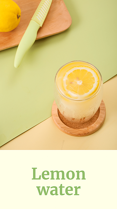 Drinks Lemon Water Art Simple Fashion Style Instagram Story