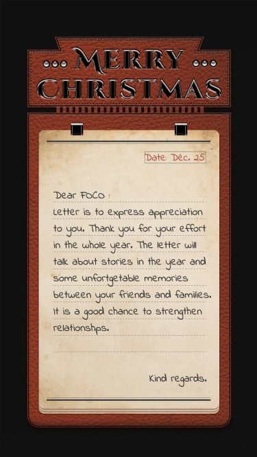 Christmas Wish Letter To Customers Fashion Simple Style Poster Ecommerce Story
