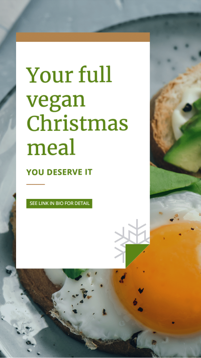 Simple Full Vegan Christmas Meal Display Instagram Story