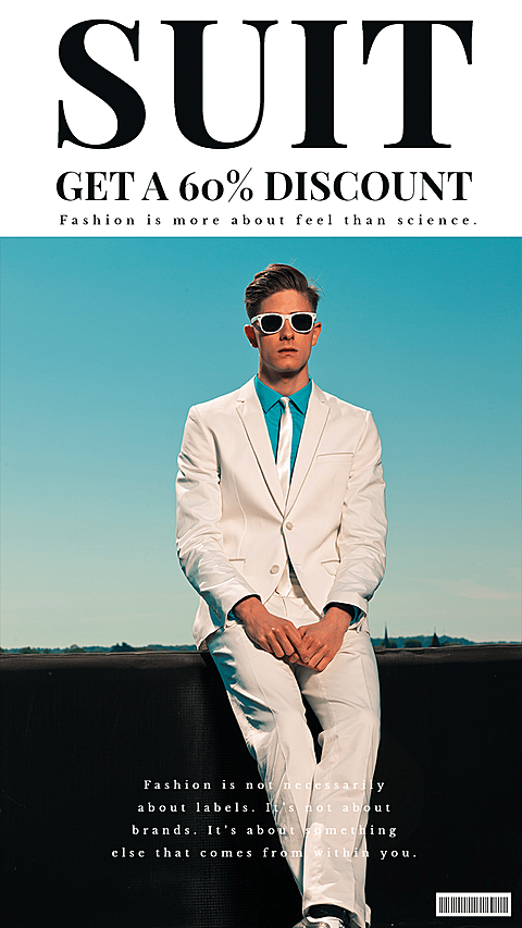 Man Clothing Match Photo Fashion Simple Style Clothes Promotion Poster Instagram Story