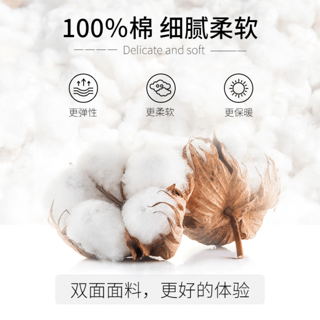 服装棉服纯棉材质介绍主图预览效果