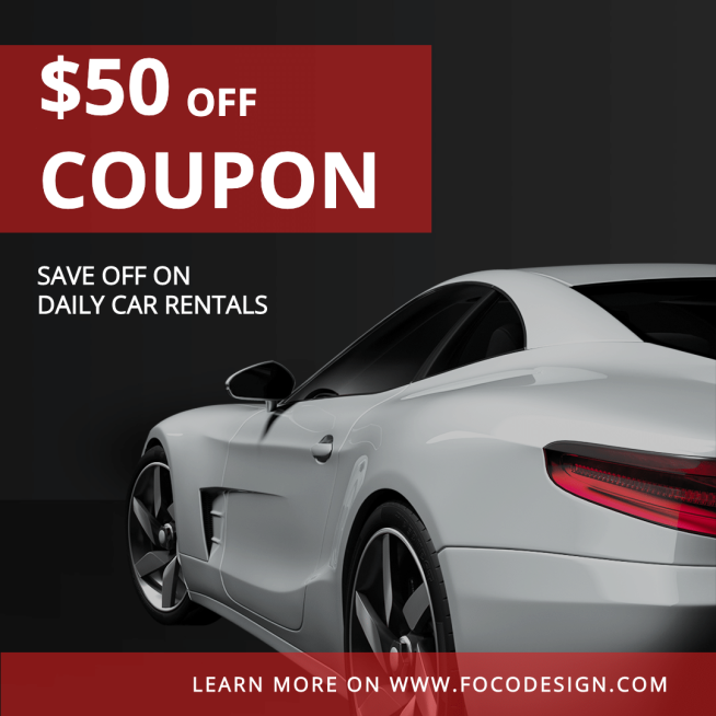 Luxury Style Car Rental Discount Ecommerce Product Image预览效果