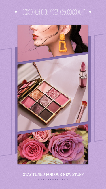 Purple Geometry Element Fashion Style Cosmetics Update Preview Ecommerce Story预览效果
