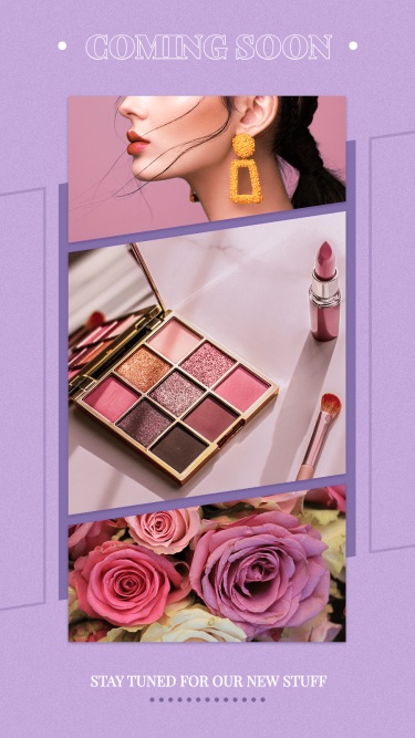 Purple Geometry Element Fashion Style Cosmetics Update Preview Ecommerce Story