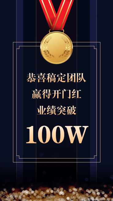 开门大吉业绩突破喜报宣传海报预览效果