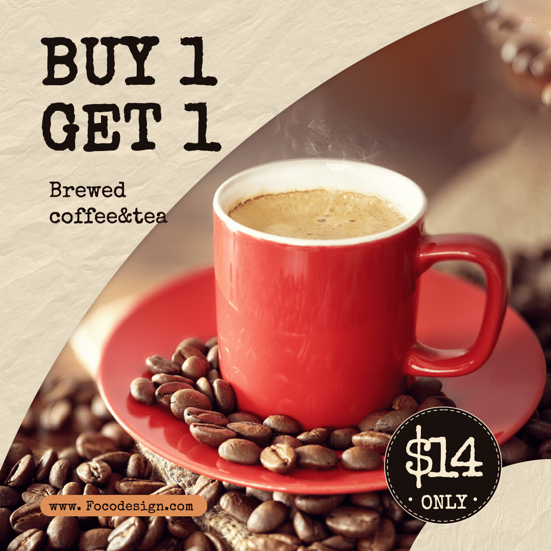 Brown Circle Price Tag Creative Coffee Shop Christmas Promotion Ecommerce Product Image