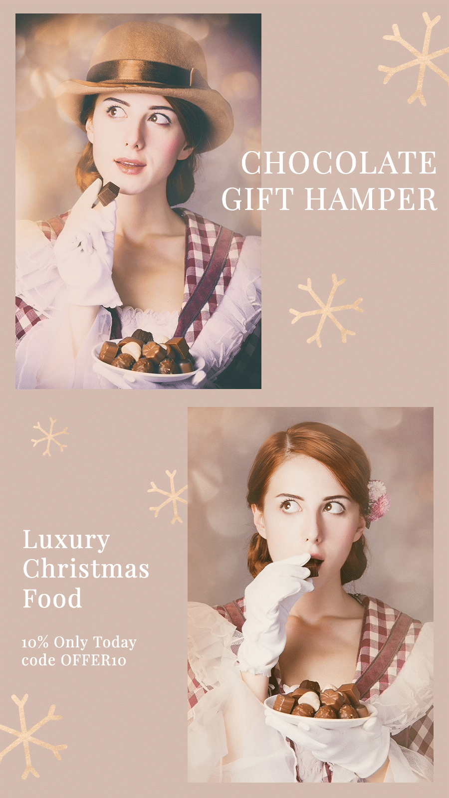 Luxury Christmas Chocolates Gift Promo Ecommerce Story预览效果