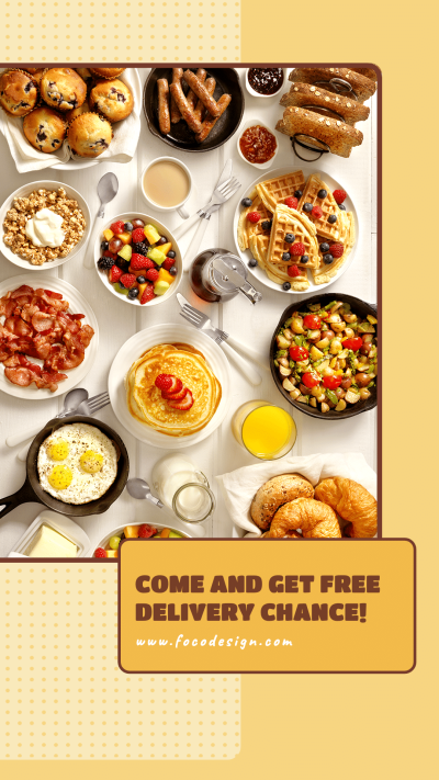 Simple Fashion Food Delivery Discount Instagram Story