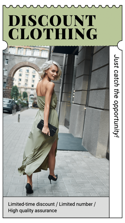 Clothing Bags Online Sale Products Display Template Simple Fashion Style Poster Instagram Story