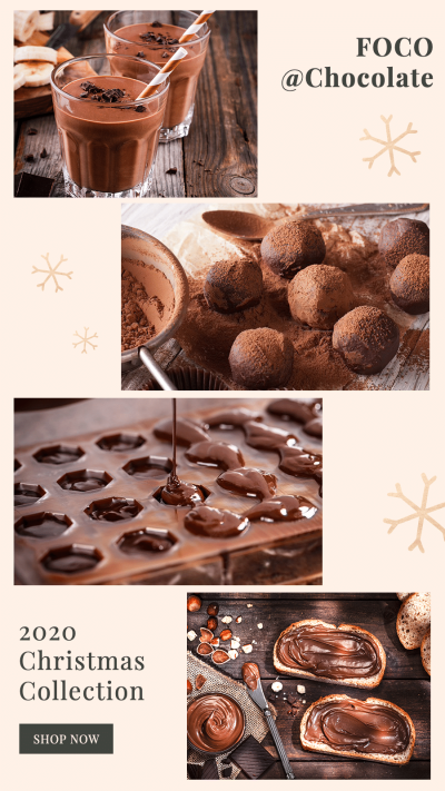 Delicious Food Chocolates Photos Template Promotion Simple Fashion Style Poster Instagram Story
