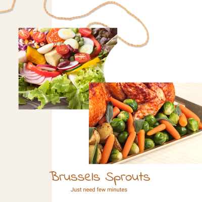 Thanksgiving Delicacy Brussels Sprouts Display Ecommerce Product Image