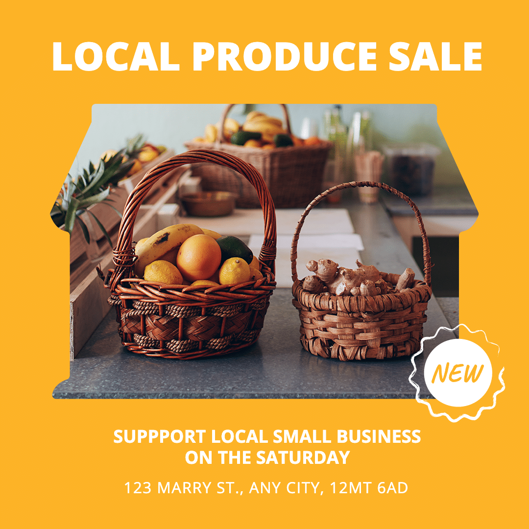 Local Produce Sale Template Poster Instagram Post